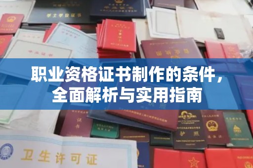 金沙职业资格证书制作的条件，全面解析与实用指南